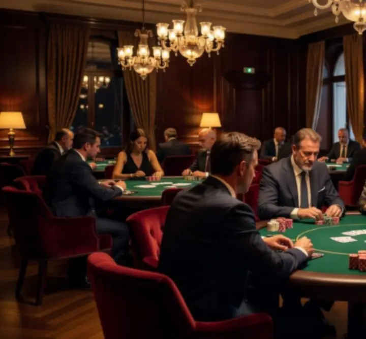 Pezsgő póker hangulat elegáns lounge térben